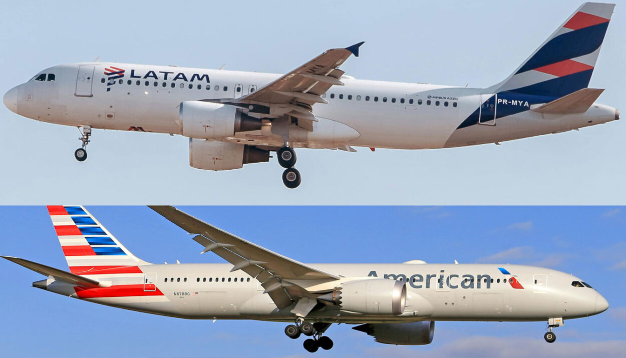LAN Airlines y American Airlines. (Rafael Quaty/Jeffry Surianto/Pexels.com)