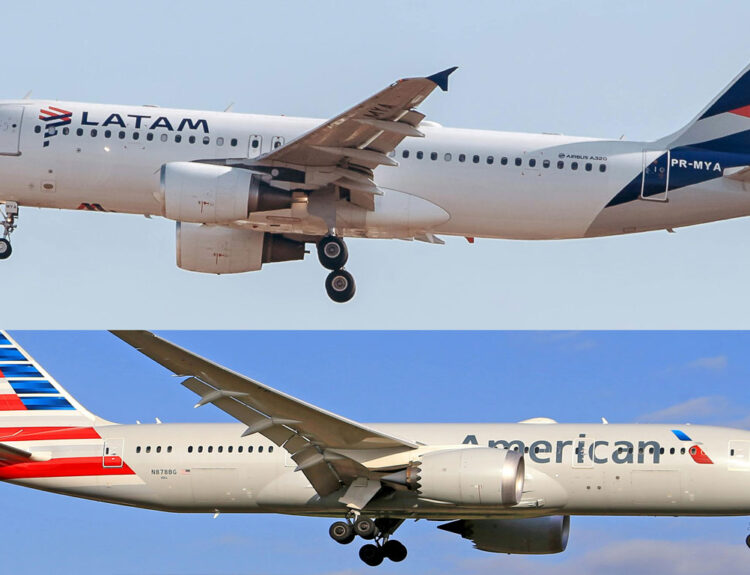 LAN Airlines y American Airlines. (Rafael Quaty/Jeffry Surianto/Pexels.com)