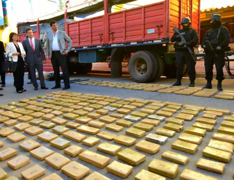 La droga secuestrada. (La Voz)